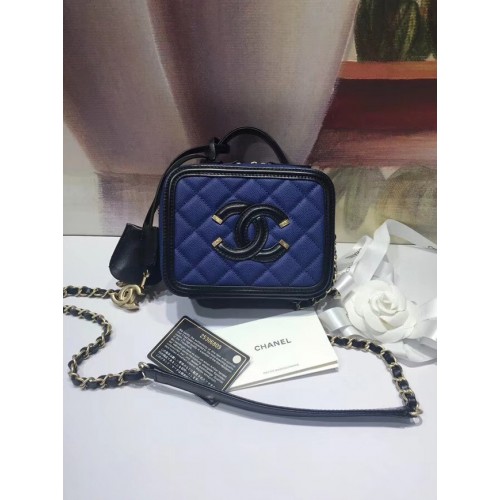 Chanel mini toilettas origineel A93342 blauw