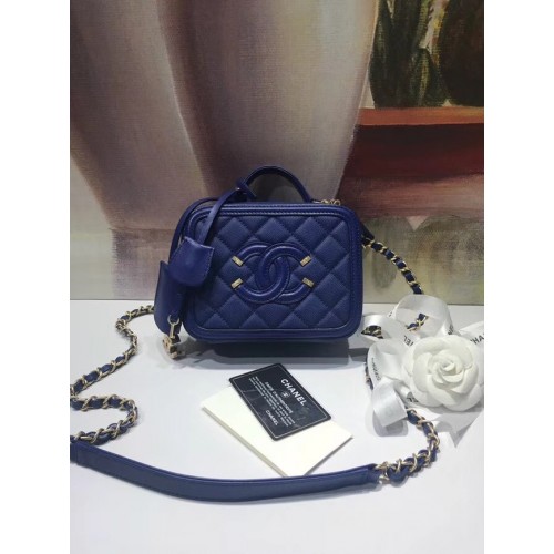 Chanel mini toilettas origineel A93342 blauw