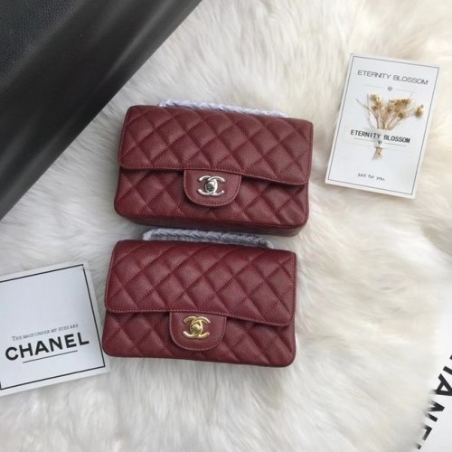 Chanel mini flap bag generfd kalfsleer A1116 bordeauxrood