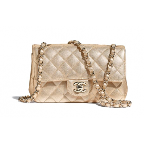 Chanel mini flap bag generfd kalfsleer A1116 goud