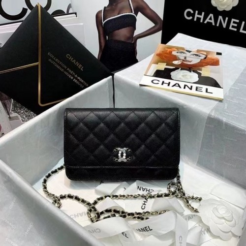 Chanel mini flap bag generfd kalfsleer A81066 zwart