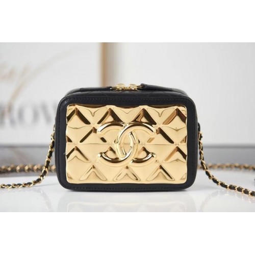 Chanel mini leren schoudertas AP2393 zwart