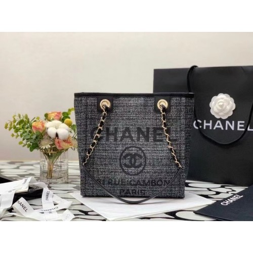 Chanel kleine boodschappentas A66940 zwart