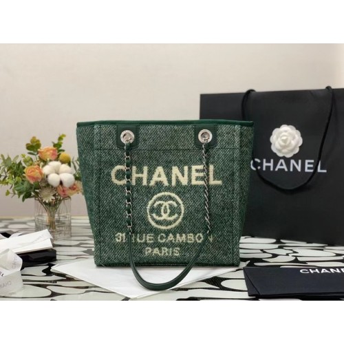 Chanel kleine boodschappentas A66940 groen