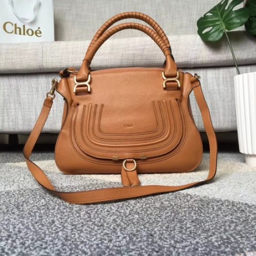 Chloe Marcie originele Kalfsleren Top Handvat Tas 166320 camel