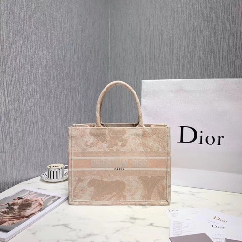 DIOR BOOK DRAAGTAS VAN GEBORDUURD CANVAS C1287 Beige