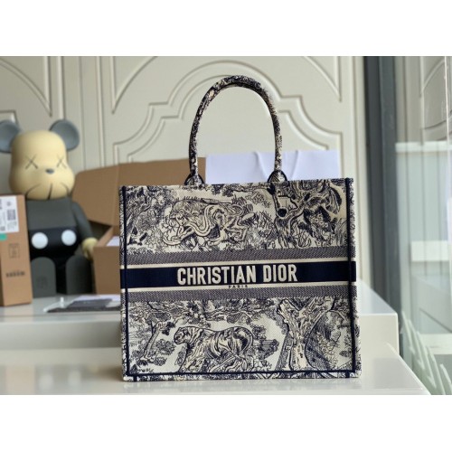 DIOR BOOK TOTE TAS TOILE DE JOUY M1286ZT Aangepaste naam