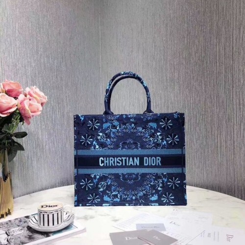 DIOR BOOK TOTE TAS VAN GEBORDUURD CANVAS M1286ZBE
