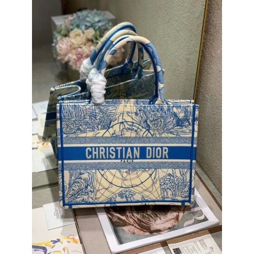 DIOR BOOK TOTE GEBORDUURDE CANVAS TAS C1286-9