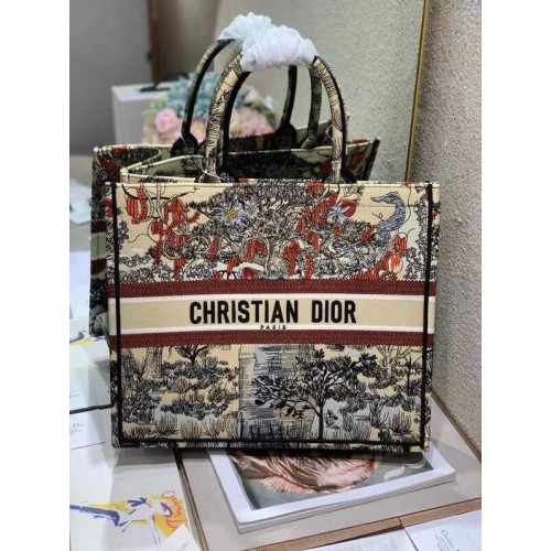 DIOR BOOK TOTE GEBORDUURDE CANVAS TAS C1287-10