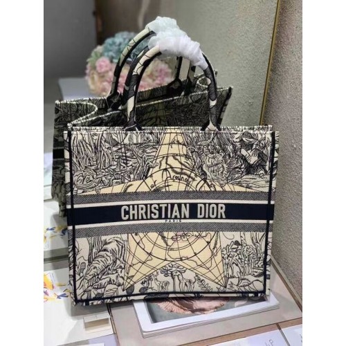 DIOR BOOK TOTE GEBORDUURDE CANVAS TAS C1287-14