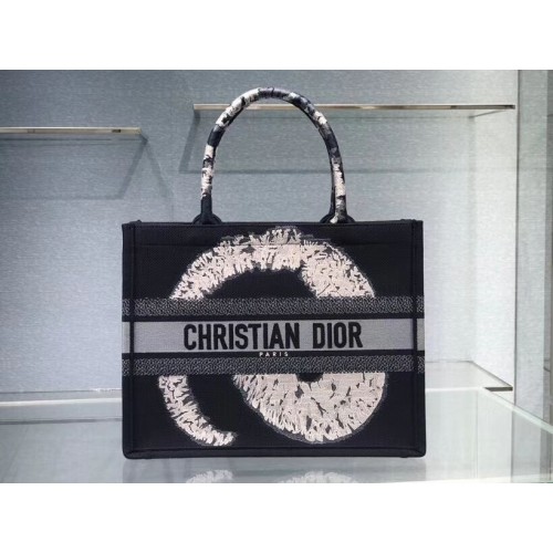 DIOR BOOK TOTE GEBORDUURDE CANVAS TAS C1287-17