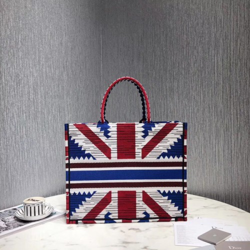 DIOR BOOK TOTE GEBORDUURDE CANVAS TAS M1287-3