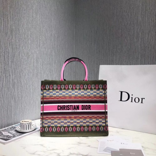 DIOR BOOK TOTE GEBORDUURDE CANVAS TAS M1287-5