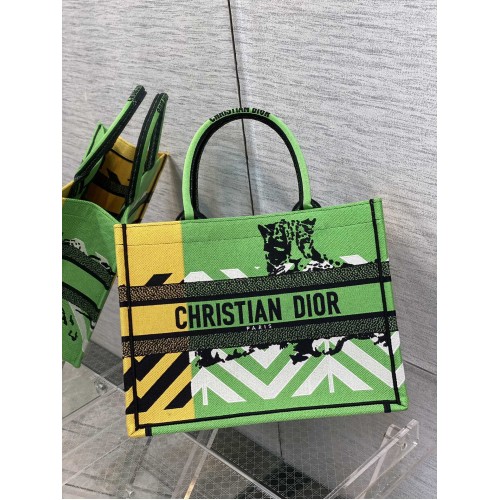 DIOR BOOK TOTE Geborduurd C1287-28 groen