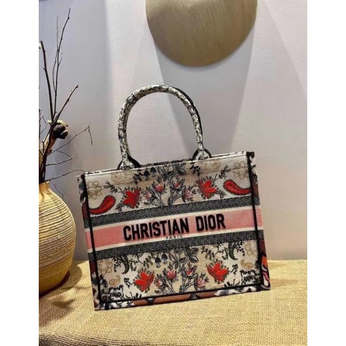 DIOR BOOK TOTE Meerkleurig borduursel M1287ZR