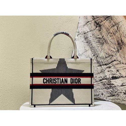 DIOR BOOK TOTE Meerkleurig borduursel M1296ZR-22