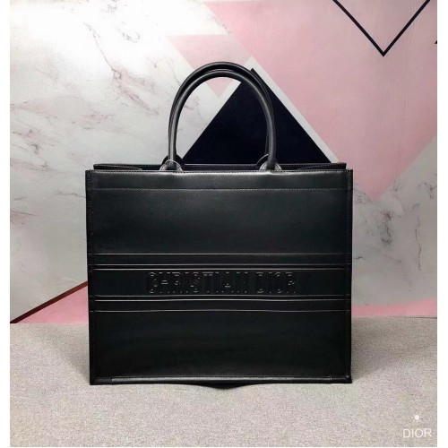 DIOR BOOK TOTE ORIGINELE LEREN TAS M1287 ZWART