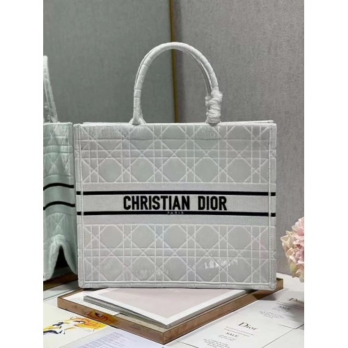 DIOR BOOK TOTE Fluweel C1286-2 wit