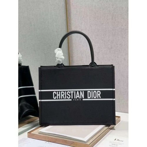 DIOR BOOK TOTE leer Constellation Embroidery M1296ZR zwart