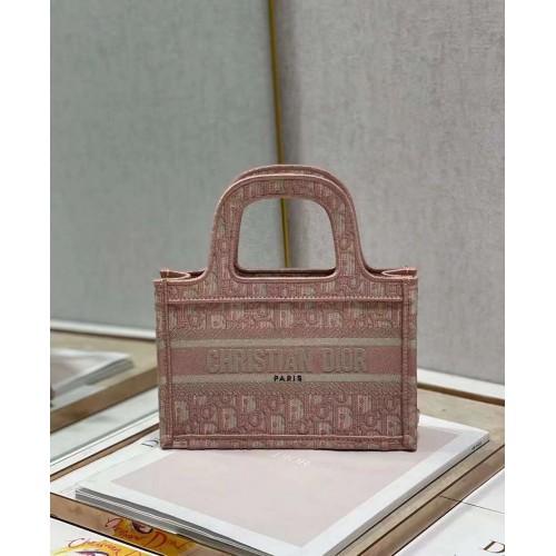 DIOR BOOK mini TOTE Borduursel C1783-2 roze