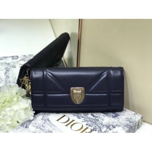 DIOR CLUTCH goudkleurig metaal C1040A zwart