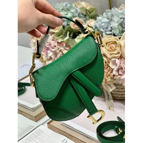 DIOR MICRO ZADELTAS Antiek geitenleer S5685CC groen