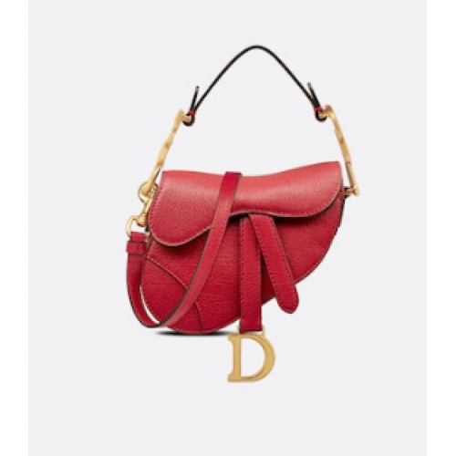 DIOR MICRO ZADELTAS Antiek geitenleer S5685CC rood