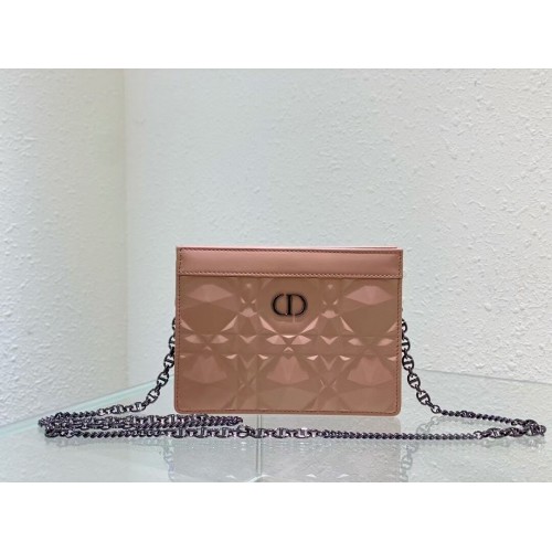 DIOR MINI BOBBYTAS Cannage kalfsleer C2806 roze