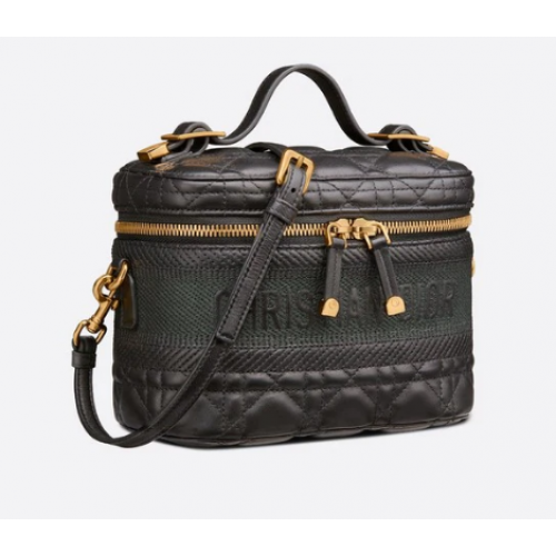 DIOR SMALL DIORTRAVEL TOILETTAS Cannage lamsleer S5488U zwart