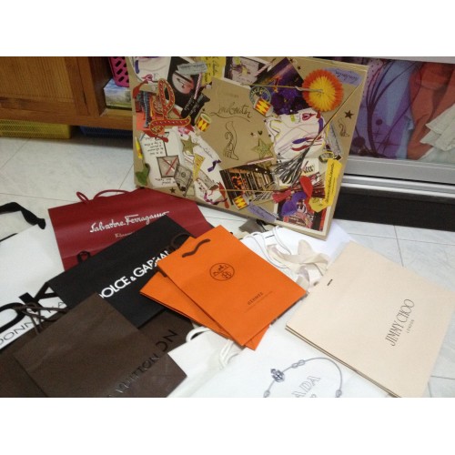 Designer tassen en schoenen Papieren shopper