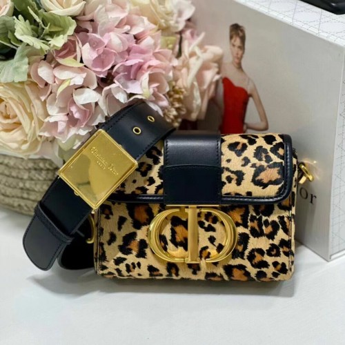 Dior 30 MONTAIGNE BOX BAG Oblique jacquard C9288 bruine luipaardprint