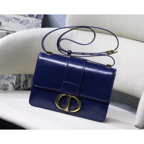 Dior 30 MONTAIGNE KALFSHEREN TAS M9203 donkerblauw