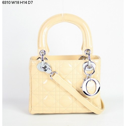 Christian Lady Dior tarwelakleren tas 6310 zilver