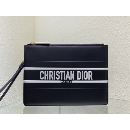 Cluth Bag van Dior-kalfsleer C9181 Zwart