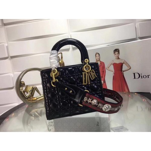 Dior Cannage Damestas Origineel Leer CD0575 Zwart