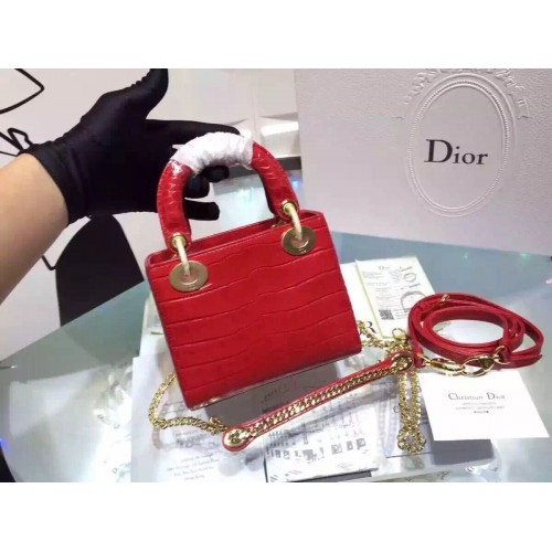 Dior Cannage Nano damestas origineel leer CD3891 rood