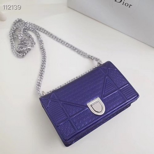 Dior DIORAMA leren kettingtas S0328 blauw