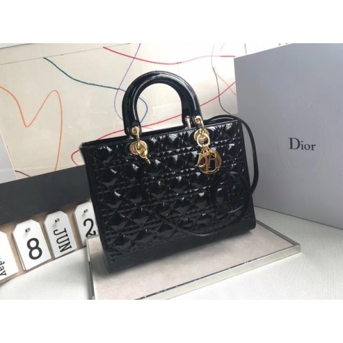 Dior GROTE LADY DIOR-TAS VAN LAMSLEER CAL44560 black