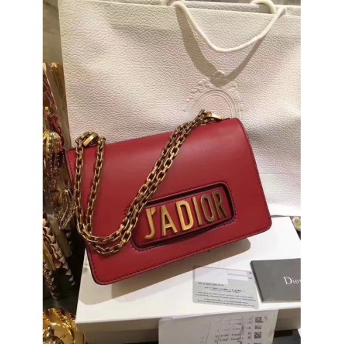 Dior JADIOR Flap Bag Kalfsleer CD9002 rood
