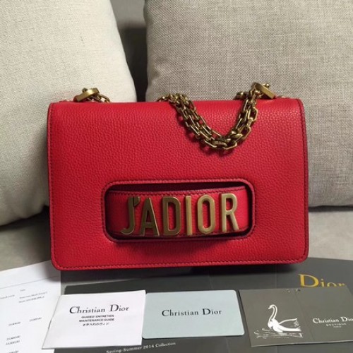 Dior JADIOR Flap Bag kalfsleer M9003 rood