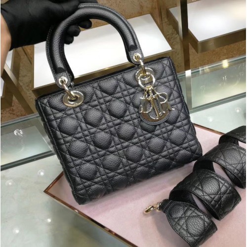 Dior LADY DIOR KALFSHEREN TAS M0575 zwart