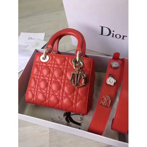 Dior Damestas Origineel Schapenleer D6355 Rood