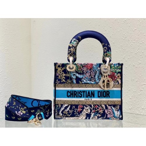Dior MEDIUM LADY D-LITE TAS geborduurd M0565-11