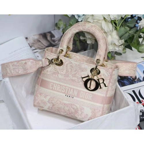 Dior MEDIUM LADY D-LITE TAS geborduurd M0565-16