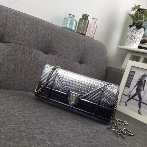 Dior Original koeienhuid mini-schoudertas 3780 zilver en zwart