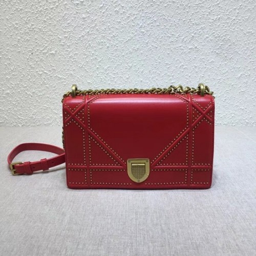 Dior Original DIORAMA TAS MET STUDDED LAMBSKIN M0422 rood