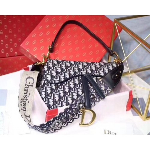 Dior ZADELTAS VAN BLAUW CANVAS M0446