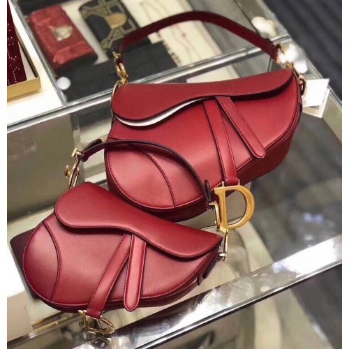 Dior ZADELTAS IN ROOD KALFSLEER M0446 rood