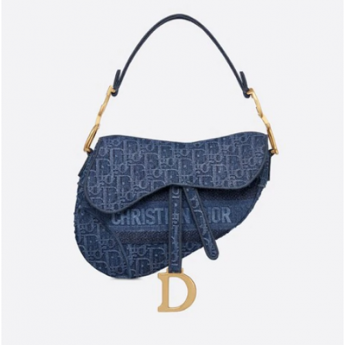 Dior ZADEL DENIM CANVAS TAS M928 blauw